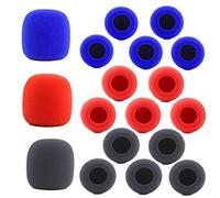 18PACK Mic Cover MeetRade Foam Microphone Windscreen Cover For MIC Handheld Stage Large Size 2.9X2.5X1.4 IN Thicker Reusable Washable 3 Color