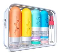 18pack Travel Bottles for Toiletries:Silicone TSA Approved-Containers for Toiletries,Leak Proof Refillable Liqus Shampoo And Conditioner Essentials toiletry Bottles