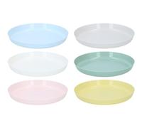 18PC Kids Plastic Pastel Coloured Plates Cups Bowls Set Lightweight Reusable Unbreakable Tableware Set of 6 for Party Picnic Camping Mealtime for Toddlers Boys Girls