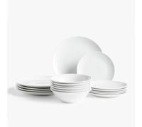 (18pc set) Dinner Set Plate Bowl Porcelain White Coupe