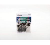 18pces x Black safety pins 28mm - 50mm
