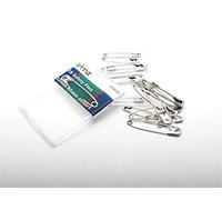 18pces x Silver Safety pins 32mm - 45mm Assorted