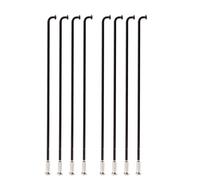 18Pcs 14G 2.0MM Diameter Spokes Cylinder Black Color Mountain Bike Spokes Cycling Road Bicycles Spokes For Bike Wheels 208-248mm Spoke Cap(18 pcs 230mm)