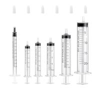 18Pcs 1ml 2ml 3ml 5ml 10ml 20ml Plastic Syringes Colostrum Syringe No Needle Reusable Syringes for Experiments Feeding Pets Watering Liquid Refilling