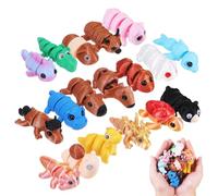18Pcs 3d Printed Animals, 3D Printed Fidget Toy, Colorful Movable Joint 3D Printed Animal, 3d printed toys - Animal Shapes for Home and Office Decoration Photographic Prop(Random Style and Color)