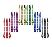 18PCS 53mm Aluminium Dart Stems, 2BA Threaded Metal Medium Dart Shafts for Steel and Soft Tip Darts Anti Bend Anti Fall Professional Replacement Throwing Fitting Accessories Multiple Colours