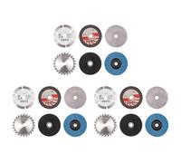 18Pcs 75mm Cutting Disc Kit for 10mm Bore Angle Grinder Metal Circular Saw Blade Flat Flap Grinding Wheel Sanding Pads
