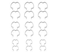 18pcs 800-801 Quick Connector Retainer Clips, 6-3/8'' 6-1/2'' 6-5/8'' Transmission Connector Retaining Clips Metal Transmission Line Clips 3 Sizes Transmission Oil Cooler Line Clips