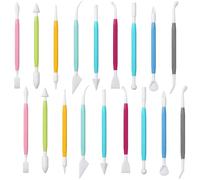 18PCS Air Dry Clay Tools, Clay Tools Sculpting, Carving Kit for Shaping and Detailing for DIY Pottery, Modeling Polymer Clays Easy Grip for Beginners and Craft Lovers