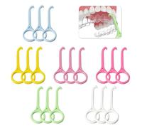 18Pcs Aligner Removal Tool Orthodontic Remover Kit for Invisalign Retainers Hygienic Dental Hook Tool for Removing Invisible Braces Travel Oral Care Tooth Cleaning Essentials (6 Colors)