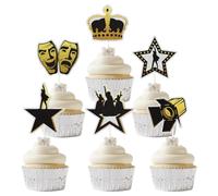 18pcs American Musical Cupcake Topper,Hamilton Inspired Happy Birthday Cake Decor, The Famous Musical Bday Party Decorations For Kids Adults Fan