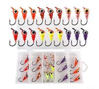 18pcs Ants Shaped Jig Head Hook for Fly Fishing with Glow in the Dark Coating Suitable for Panfish and Pike Fishing