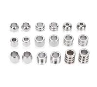 18Pcs Beard Beads,Viking Hair Beads Stainless Steel High Hardness Braids Accessories Suitable For Hair, Beard Weaving, Pendant, Bracelet And Jewelry DIY, Etc