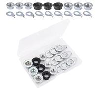 18pcs Bike Axle Nuts and Safety Washers, M8/M9.5/M10 3 Sizes Bike Wheel Flanged Axle Nut Kit Black Silver Bicycle Hub Parts Accessories for City Road MTB Bikes Front and Rear Wheel