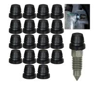 18PCS Black Brake Dust Cover, Rubber Dust Stem Cover, Grease Fitting Caps, Brake Caliper Bleeder Cap, Brake Bleeder Screw Cap, Rubber Dust Cover for Cars, SUVs, Trucks, Motorcycles