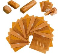 18PCS Bread Shape Gift Wrapping Paper, Interesting Packaging Pattern Kraft Paper, Rustic Bread, And Toast Designs, Oil-Resistant Tear-Resistant Kitchen Supplies for DIY, Party