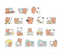 18PCS Bubu Dudu Cute Fridge Magnets, Kawaii Cartoon Panda Small Magnets for Kitchen, Office, Locker, Adorable Animal Magnetic Fridge Stickers for Home Decor, Adults, Kids