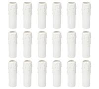 18Pcs Candle Drip Sleeves, Jubaopen White Plastic Candle Drips Candle Bulb Covers for Light Fittings Chandelier Wall Light Pendant Light Fittings Replacement Christmas Decoration (100mmx25mm)