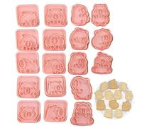 18Pcs Capybara Cookie Cutter, Christmas Embossing Cookie Cutter, Cute Biscuits Cutters Mold Capybara Shape, Cartoon Biscuits Stamps Kit for Fudge, Cheese, Baking, Fondant, Chocolate