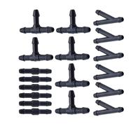 18PCS Car Wiper Nozzle Adapters Multiple Purpose Water Fuels Air Hose Joints Connectors for Cleaning Use Water Fuel Hose T Y I Connectors