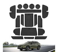 18PCS Center Console Liner for Subaru Crosstrek 2025 2024 Cup Holders Inserts for 2025 Crosstrek Door Slot Mats Anti-Dust Mats Interior Accessories (Black)