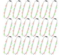 18PCS Christmas Accessories, Colorful Christmas Necklaces, 3 Glow Modes Xmas Light Necklaces for Ugly Sweater Party Supplies Holiday Family Gathering Decor