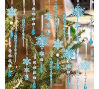18Pcs Christmas Acrylic Icicle Ornaments, Christmas For Crystal-Pendants Xams Tree Decoration for Holiday Festive Decor To Enhance Home Ambiance(blue)