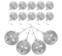18pcs Cm Glass Disco Mirror Ball Hanging Ornament for Christmas