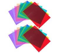 18pcs Colour Diffuser Film Sheets Plastic Light Filters DIY Crafting | Smooth Pvc-free Material, Reusable Layers, Easy-clean Surface, Softened Illumination for Cinematography and Dj Lighting