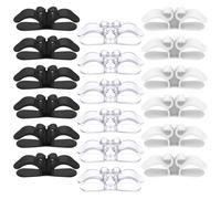 18Pcs Cord Organizer for Appliances, Self Adhesive Cable Cord Winder, Appliance Cords Wrapper Holder, Cable Organiser Clip Kitchen, 3 Slot for Pressure Cooker Coffee Maker(Black+white+clear)