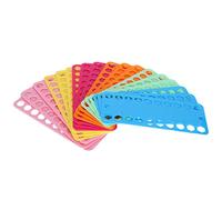 18Pcs Cross Stitch Threads Organizer 20 Holes Color Plastic Floss Bobbin Winding Board