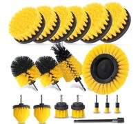 18PCS Drill Brush Attachment Set - Power Scrubber Cleaning Brushes With Extend Attachment for Grout, Floor, Tub, Tile, Shower, Kitchen