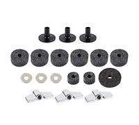 18pcs Drum Felt Washer Pad Set with Wing Nuts and Cymbal Stand Sleeve, Drum Accessories for Enhanced Sound & Performance