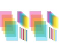 18pcs Dyslexia Overlays, Coloured Overlays for Dyslexia, Overlays for Reading Dyslexia, Highlight Strips Dyslexia Aids for Children, Reduce Visual Stress (Pack of 2)