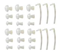 18pcs Ear Plug with 6 tubes Siemens Resound BTE Hearing Aid Aids Eartips Domes (size S M L) by Sophiababywang
