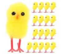 18Pcs Easter Chicks, 1.38in Mini Stuffed Animal Chicks Yellow Soft Plush Chicken Figurines for Home Easter Basket Stuffers Party Favors Decors