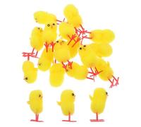 18pcs Easter Fluffy Chick Ornament Cute Soft Cotton Abs