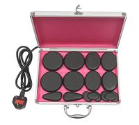18Pcs Electric Basalt Warm Stones Massage Set Hot Stones Massage Kit with Heater, Heating Box Professional Spa Therapy Tools for Deep Muscle Relaxation, Pain Relief
