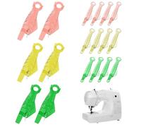 18Pcs Fish Mouth Sewing Machine Needle Threader, Automatic Sewing Needle Threader Quick Sewing Machine Loop Needle Threaders Tool for Sewing DIY Craft (18pcs Green Yellow Pink)