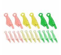18Pcs Fish Mouth Sewing Machine Needle Threader, Automatic Sewing Needle Threader Quick Sewing Machine Loop Needle Threaders Tool for Sewing DIY Craft (18pcs Green Yellow Pink)