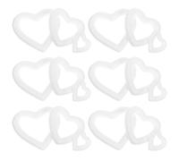 18Pcs Foam Heart Wreath Wedding Valentine Forms DIY Craft Supplies 6cm 11cm 13.5cm White Heart Shaped Flower Wreath for Crafting Home Decoration