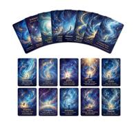18Pcs Galaxy Affirmation Oracle Cards Spiritual Guidance Positive Energy Divination Deck