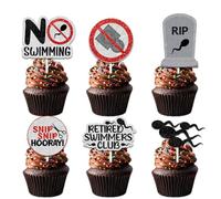 18pcs Glitter Little Tadpole Scissors Dessert Cupcake Topper Pick for Vasectomy Clipped But Still Equipped Theme Decorations Men Boys Get Well Soon Party Decor Supplies