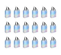 18Pcs Glossy Reusable Gift Bags, 20cm*25cm*10cm Non-Woven Foldable Bags with Handles Sturdy Bases Luxury Kpop Party Bridesmaid Gift Bags for Wedding Bachelorette Birthday Party Easter Shopping