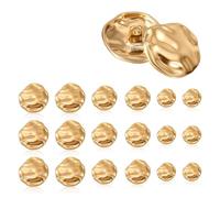 18Pcs Gold Buttons Blazer Button Set Metal Brass Buttons Irregular Vintage Coat Button for Cardigans Blazer Suits Coat Jacket Uniform 15mm 20mm 23mm