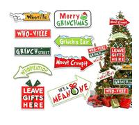 18PCS Grinch Christmas Decorations, Christmas Tree Ornament, Grinch Paper Pendants for Hanging on Christmas Tree, Home Indoors Winter Xmas Holiday Party Favor Supplies
