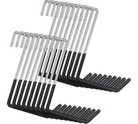 18pcs Heavy Duty S Shaped Garage Hooks for Hanging Bikes Ladders Clothes and Storage nizers for Garage and Home (Black)