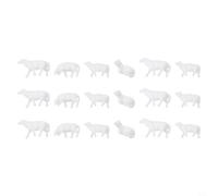18Pcs HO Scale 1:87 Model Railway Farm Sheep Figures Set with 6 Painted Styles,Detailed Plastic Animal Miniatures for Scenery Layouts and Diorama Landscaping Accessories in Model Train Hobby Projects