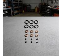 18pcs Injector Seal Kit LR032818 LR022992 LR054612 Plastic Direct Replacement for Land Rover for Range Rover Evoque Sport Discovery Freelander for JAGUAR XF XJ S-Type Engine Repair