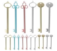 18pcs Key Shaped Gel Ink Rollerball Pen for Students, Lovely Antique